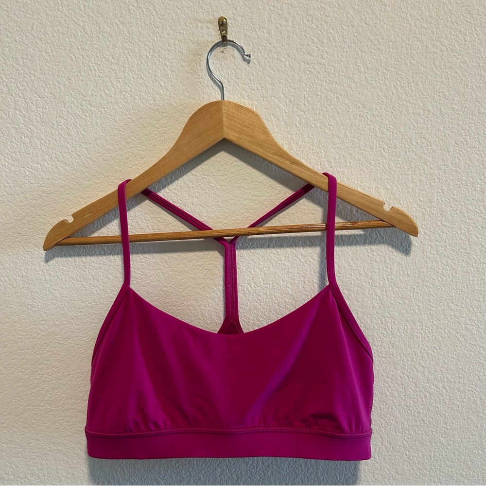 Lululemon Flow Y Nulu Magenta Sports Bra